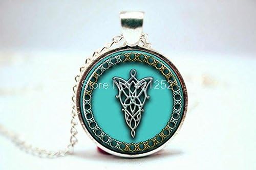 Pretty Lee 2015 Fashion Arwen Necklace Symbol Inspired Pendant Necklace Glass Photo Cabochon Necklace Christmas gift