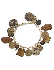 7.5" Multibead Gold Plated Fashion Bracelet