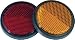 M/C Lenses Reflector - Stud Mount - Amber RR1A