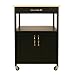 Catskill Craftsmen Kitchen Trolley, Black Base/Natural Top