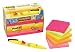 Post-it® Notes with Free Post-it® Flag Highlighter 654-12AN, Assorted Neon Colors, 3 inches x 3 inches