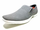 Mens Gray Delli Aldo Plain Slip on Loafer Driving Shoes Styled in Italy