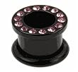 SINGLE FLARE ACRYLIC PLUG WITH STONES 4g - Sold Individually