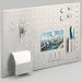 ZELLER 11125 Memo-Board Edelstahl 50x35cm mit Utensilien