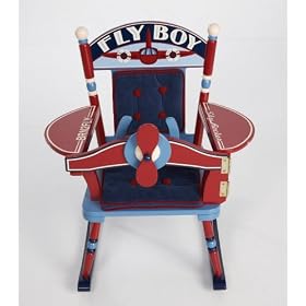Fly Boy Airplane Childrens Rocking Chair by Levels of Discovery