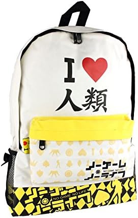 Leozaly Unisex Cosplay Tokyo Ghoul One Piece Vocaloid Shoulder Backpack Bags #11 (no game no life A)