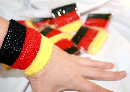 96 Pulswärmer Schweißband Deutschland Germany Fanartikel EM WM
