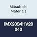 Mitsubishi Materials IMX20S4HV20040 IMX20 Series Carbide Exchangeable Head End Mill without Coolant Hole, Square, High Helix, Vibration Control, 4 Flutes, 20 mm Cutting Dia, 40 mm Flute Length