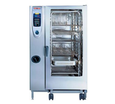 Gas Combi Oven-RATIONAL Cooking Systems SCC202G Combi Oven Steamer Gas Full Size SelfCooking Control with 7 Modes Combi-Steamer with 3 Modes Mobile Oven Rack Included 20 18 x 26 Pans or 40 12 x 20 Pans Images