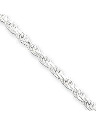 Sterling Silver 24in 2.25mm D/C Rope Necklace Chain. Metal Wt- 11.27g
