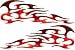 Full Color Reflective Fire Red Tribal Motorcycle Gas Tank Flame Decals