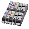 10 CLI-521 / PGI-520 Cartouches d'encre Compatibles Avec Puce - � utiliser avec Canon MP640 MP560 MP550 MX870 IP4700 MP620 iP4600 MP980 MP540 MP630 iP3600 MP990 MX860