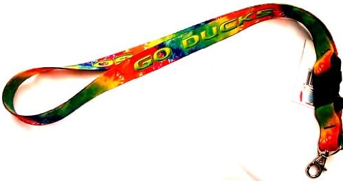 NCAA PAC 12 Oregon Ducks Lanyard Keychain GO DUCKS Tie Dye Eugene Made in USA