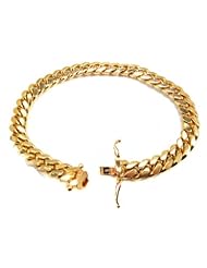 14k Italy Yellow Gold 6.1mm Miami Cuban Curb Link Chain Bracelet 8.5" Inches