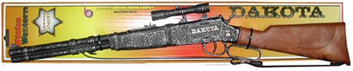Childrens Toyshop  Toys : Lone Star Dakota Western Rifle - 65cm long PLUS 12 reels (1 roll) of 100 shot caps