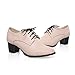 Charm Foot Fashion Womens Oxfords Shoes Mid Heel Lace up