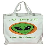 ALIENS Like To Abduct Totebag (Cotton Tote / Bag)