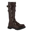 MENS SIZING Knee High Boots Brown Combat Boots Steampunk Hardware