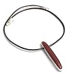 Cedar and leather pendant necklace, 'Forest Fascination' Cedar and leather pendant necklace, 'Forest Fascination'