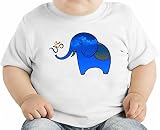 Elephant In Indian Style With Om Symbol オーガニックベビーTシャツ 12 - 18 Months