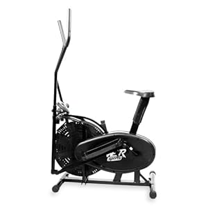 We R Sports 2-in-1 Elliptical Cross Trainer and Exercise Bike Fitness Cardio Workout with Seat - Black