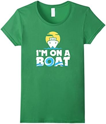 Women's PREMIUM I'm on a Boat Funny T-shirt Medium Grass