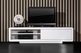 TV Lowboard Hennes Weiß Hochglanz