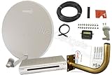Satgear High Gain 80cm Motorised Satellite Dish & Receiver Kit - Off-White Dish