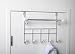 OVER DOOR HOOK RACK WITH TOWEL BAR AND CERAMIC ACCENTS