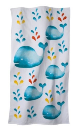 Kids/Baby 100% Cotton beach Towel (Whales)