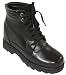 K881801 - 5.2 Inches Taller (Black) - Height Increasing Elevator Shoes - Black Motorcycle Boots