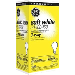 A21 150W 3-Way Light Bulb - 50 100 150W by General Electric