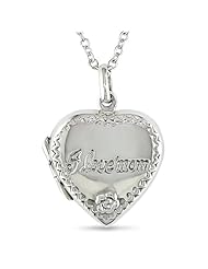 Sterling Silver Heart Locket Pendant, 18"