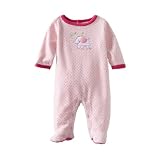 ABSORBA Baby-Girls Newborn Velour Footie