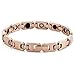Men's Magnetic Therapy Bead Tungsten Bracelet Link Wrist CZ Silver Tone Black Rose Gold