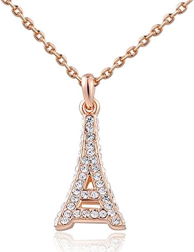 Roxi Necklace Hollow Iron Tower Pendant Rose Gold Plated Chain Spike Necklace