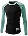 Unisex Slim Fit Casual Round Neck Long Sleeve Contrast Raglan Tshirts