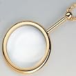 Magnifier Pendant with Chain in Gold