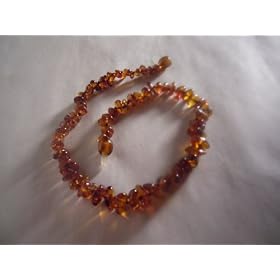 Baby Teething Necklace - Dark Amber