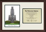Diploma Frame & Lithograph Pitt Pittsburg Panthers