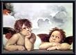 Art Poster Metal Framed Print - Heads of Two Angels - Artist: Sanzio Raffaello- Poster Size: 11 X 15