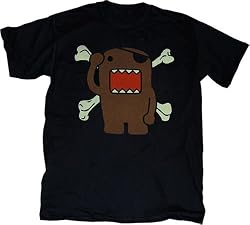 Domo Domo-Kun as a Pirate Black T-Shirt Tee