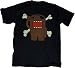 Domo Domo-Kun as a Pirate Black T-Shirt Tee