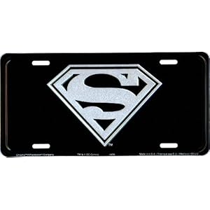 Superman License Plate (New Style Black)