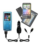 Double Car Charger with tips including a tip for the Samsung YP-S3 Digital Media Player – uses Gomadic TipExchange Technology