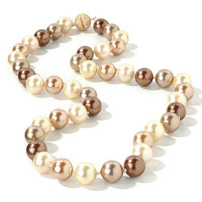 Sterling Silver / 18K Gold Plated or Rhodium 18 Simulated Pearl Necklace