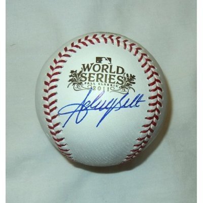 Adrian Beltre Autographed Official 2011 World Series Baseball W/PROOF, Picture of Adrian Signing For Us, Texas Rangers, 2011 World Series, Boston Red Sox, Los Angeles Dodgers, Seattle Mariners