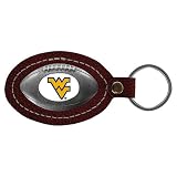 West Virginia Mountaineers Leather Football Key Tag - NCAA College Athletics - Fan Shop Merchandise