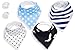 Baby Ji Bandana Drool Bibs - Fashionable Super Absorbent 100% organic cotton. adjustable Snaps - 4 Pack. Cute Baby Shower Gift. 2 Free Bonus: Corner Safety Bumpers + Ebook Total Toddler Care