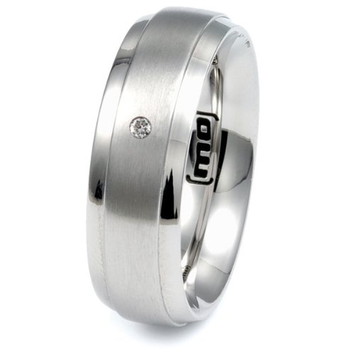 Monomania Damen-Partnerring Edelstahl 1 Diamant 0,04 ct wei&szlig; Gr. 55 (17.5) 20364-55 Preisvergleich